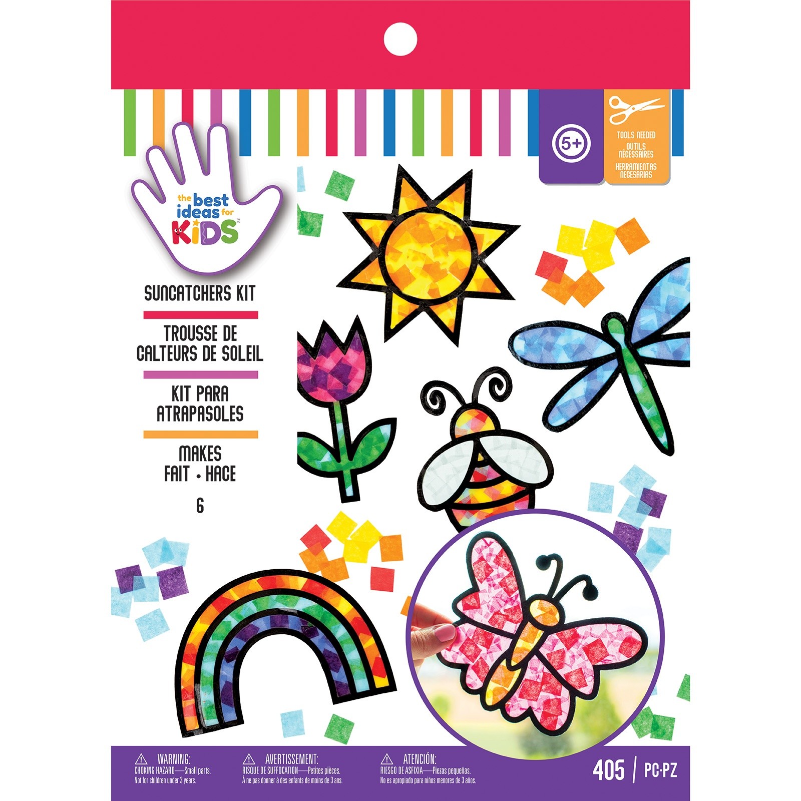 American Crafts Best Ideas For Kids Craft Kit-Suncatchers, Makes 6 - 3 Pack