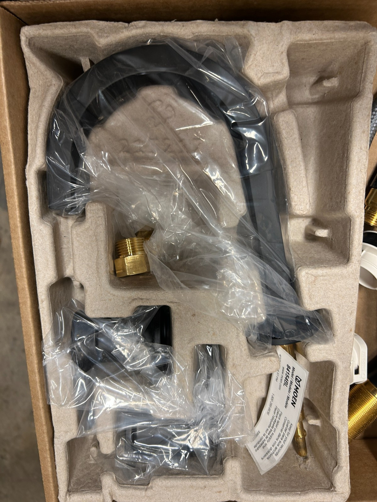 Moen 84154BL Avri Two-handle High Arc Bathroom Faucet Matte Black w/ Valve