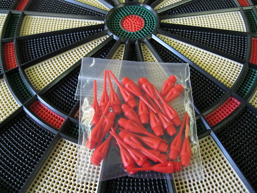 25 NEW RED Dimpled DART TIPS for All Electronic Dart Boards 1/4" Thread