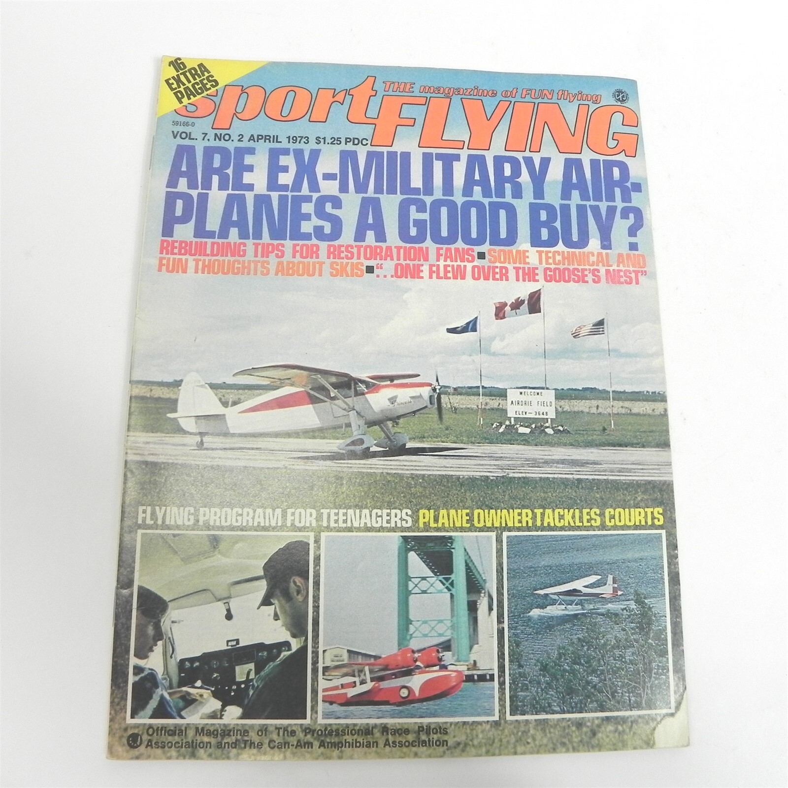 VINTAGE APRIL 1973 SPORT FLYING MAGAZINE OF FUN FLYING AIRPLANES AIRCRAFT EAA