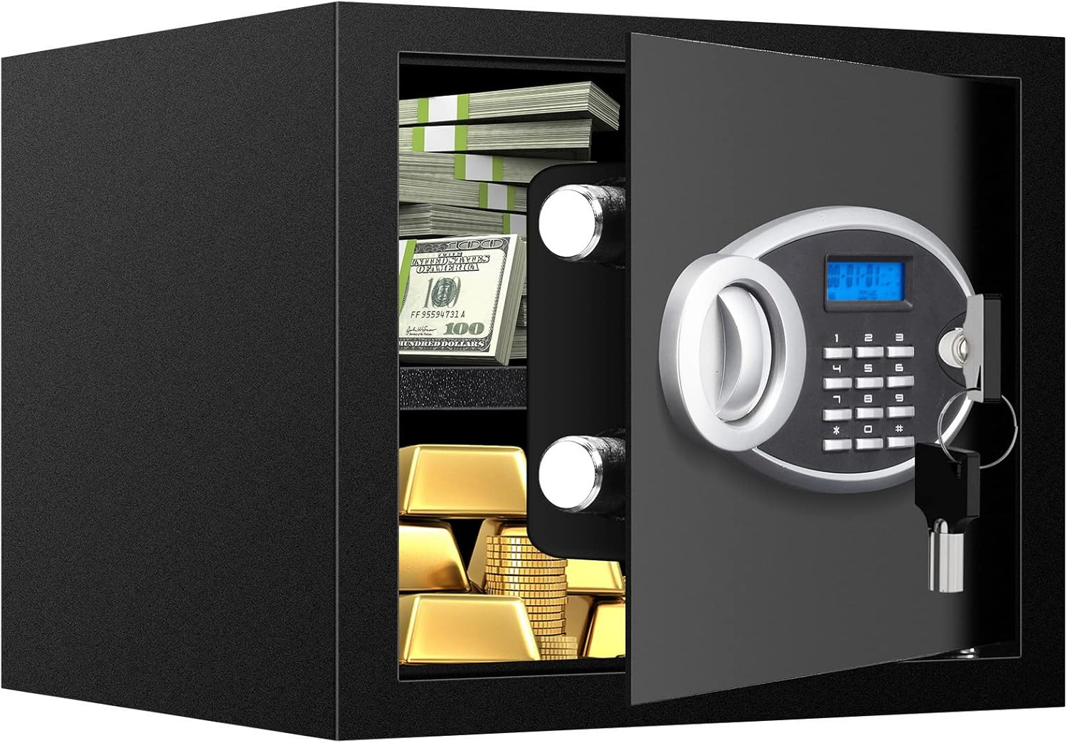 1.7 CUFT Home Safe Fireproof Waterproof, Anti-Theft Digital Security Personal Sa