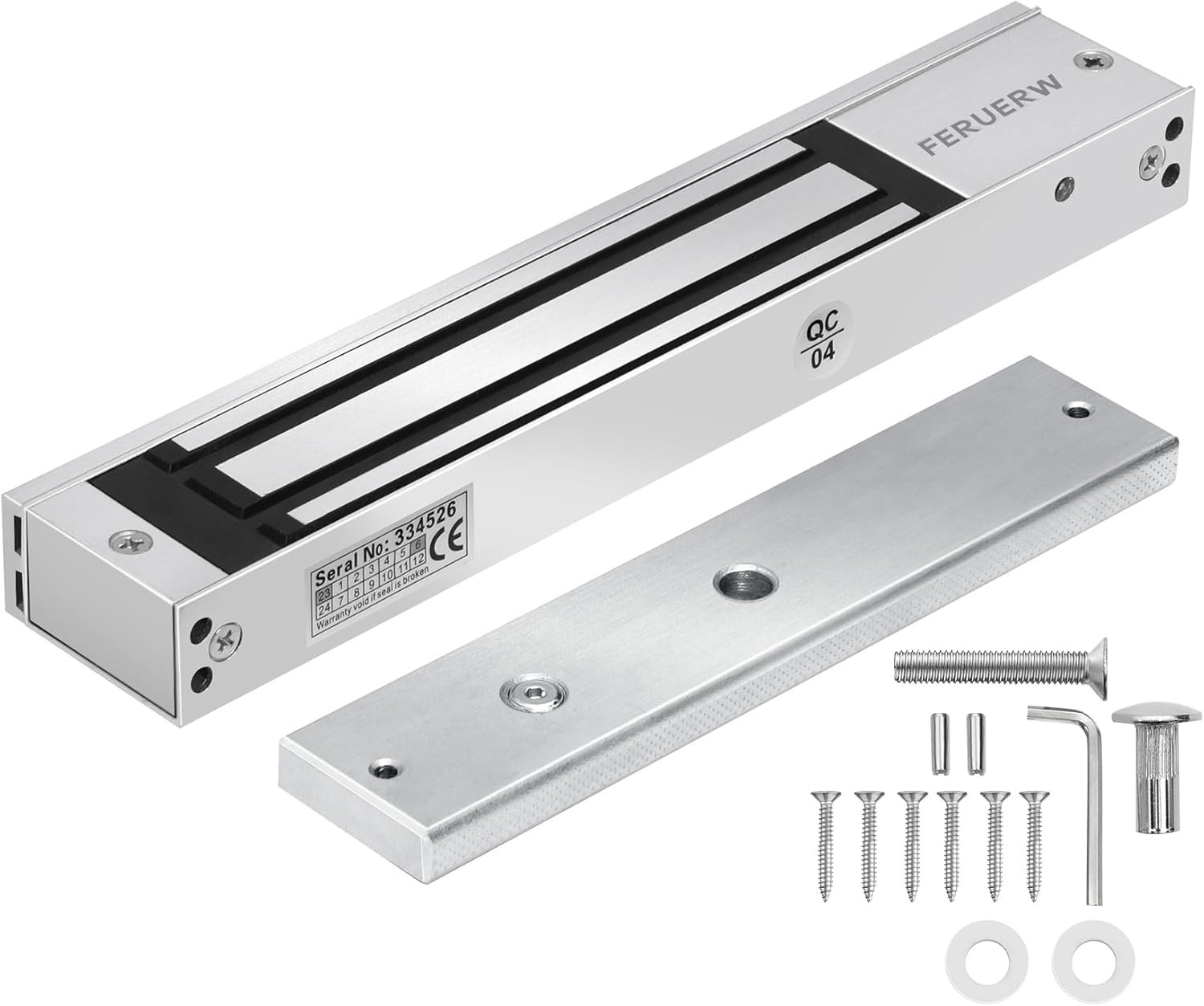 FERUERW 600Lbs/280Kg Electric Magnetic Lock, Electromagnetic Door Lock Holding F