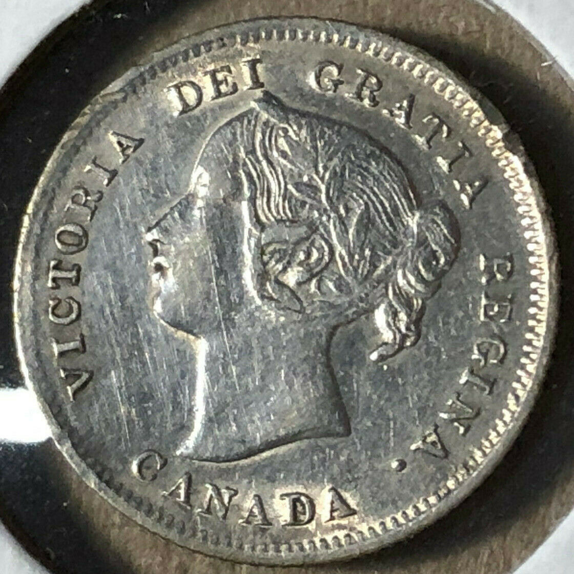 1899 Canada 5 Cents Silver Coin AU/UNC Condition