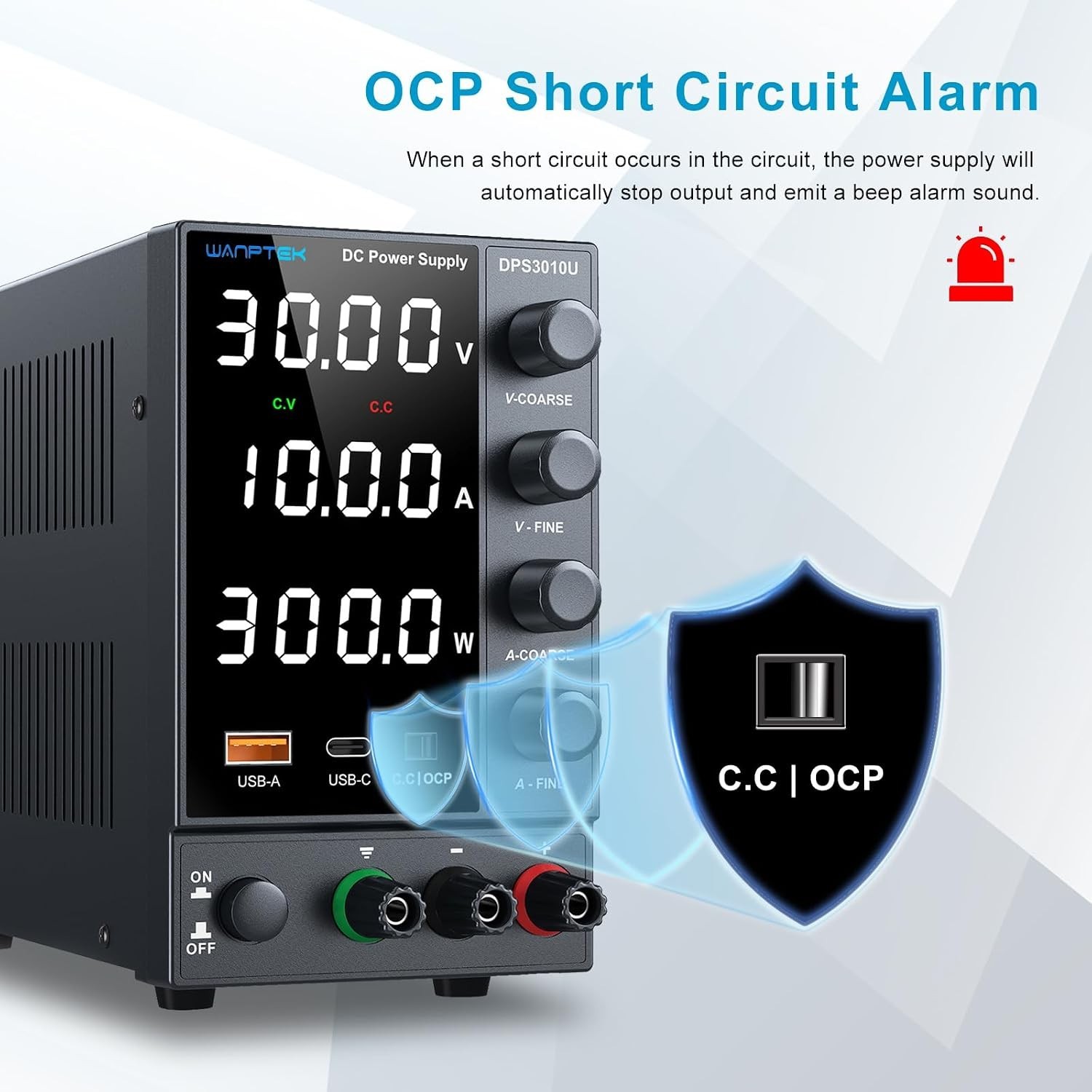 High-Performance DC Power Supply for Electronics with Cooling Fan & Quick Charge