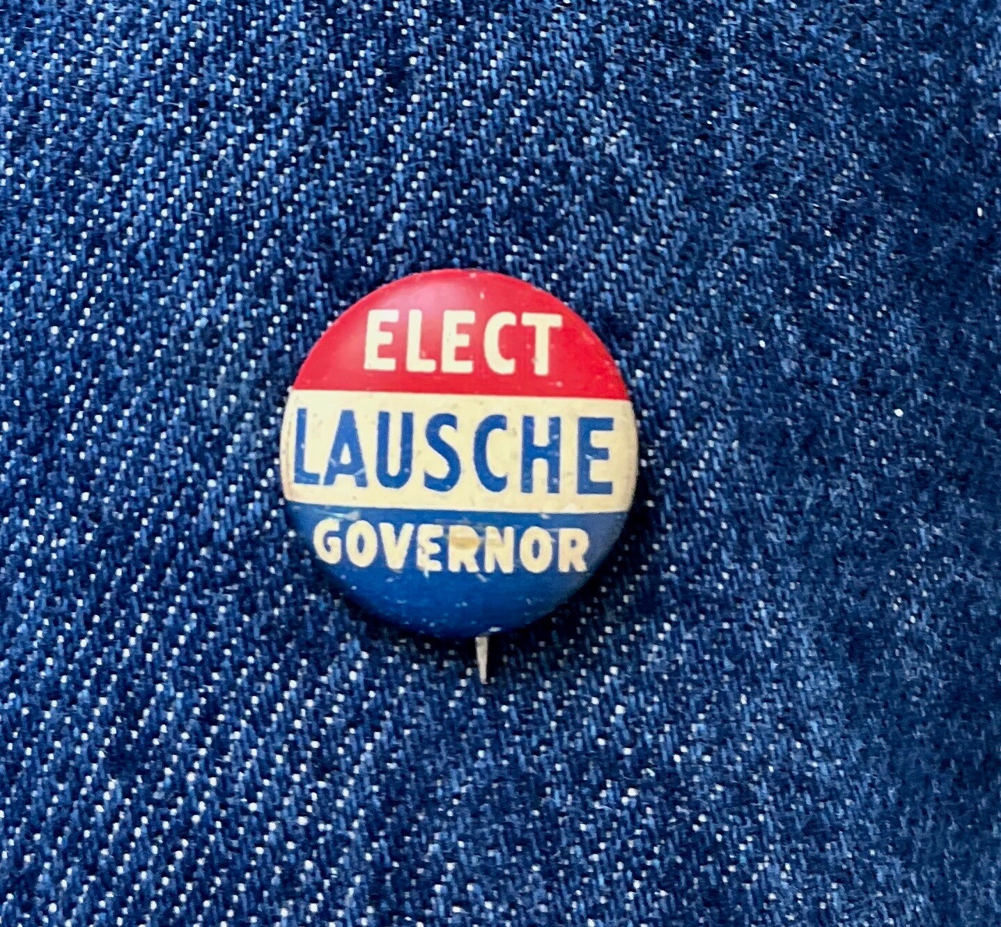 1940's Frank J Lausche For Governor Ohio 13/16" Litho Political Remarks