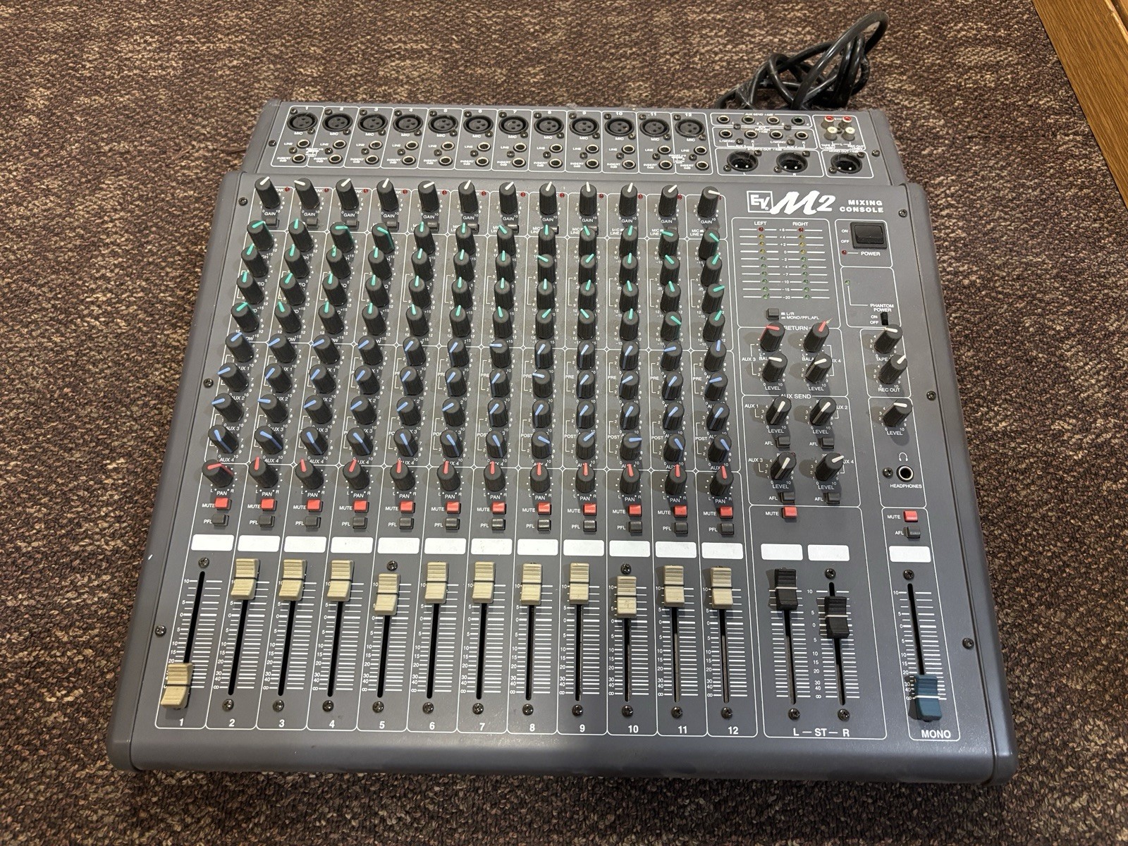 ELECTRO VOICE M2 12-CHANNEL AUDIO MIXING CONSOLE 120V 60Hz DJ MUSIC EQUIPMENT