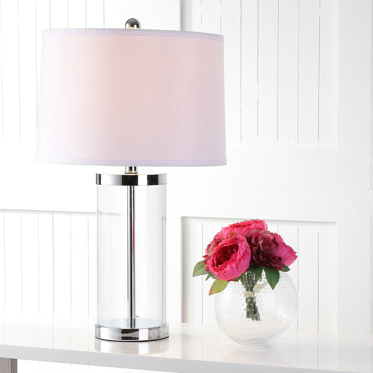 SAFAVIEH Lighting 26-inch Glass Exquisite Table Lamp (Set of 2) - 14"x15"x25"