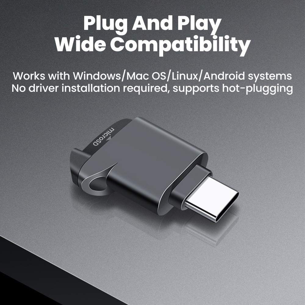 USB C Mini TF Card Reader Type C Memory Card Adapter for Phone Tablet