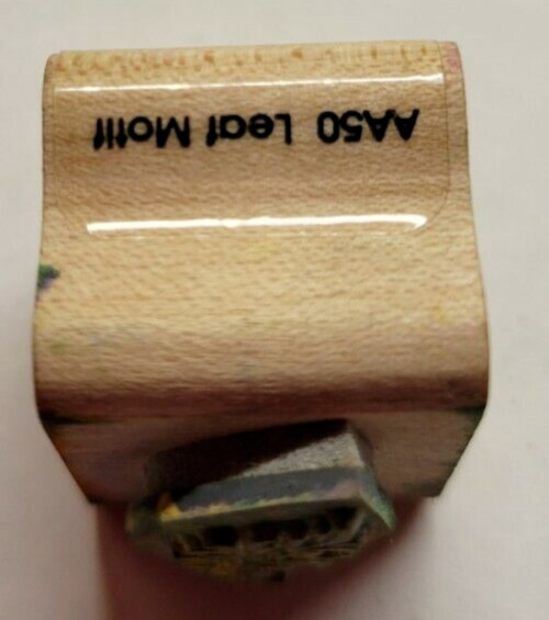 Wood/Rubber Stamp Leaf Motif