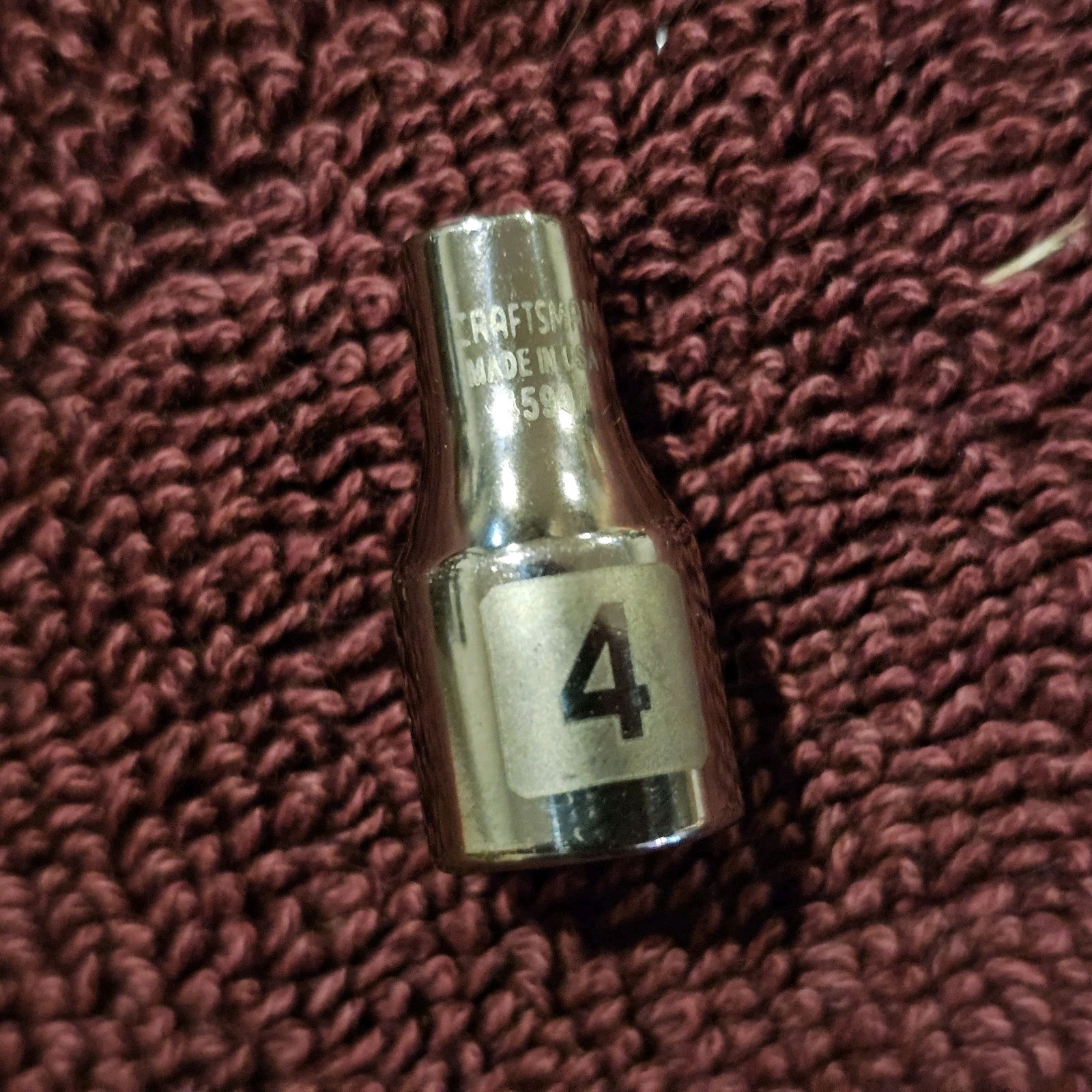Craftsman USA 45907 4mm 6pt Socket 1/4" Drive Easy Read Series
