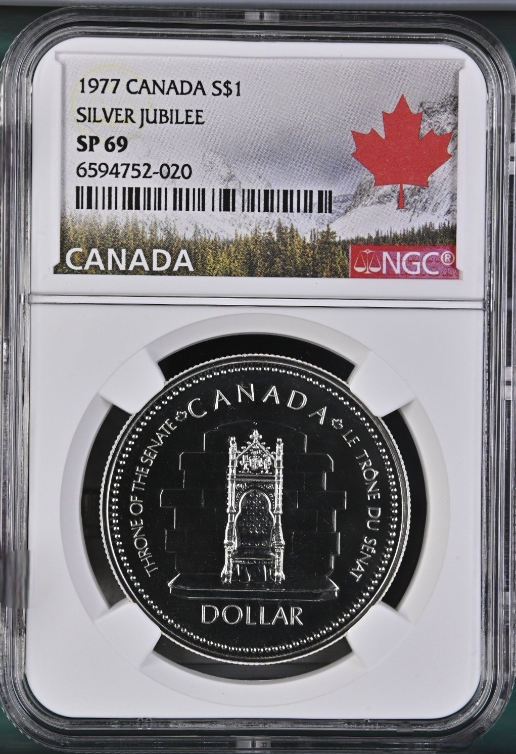 1977 Canada Silver $2 Silver Jubilee Specimen NGC SP 69