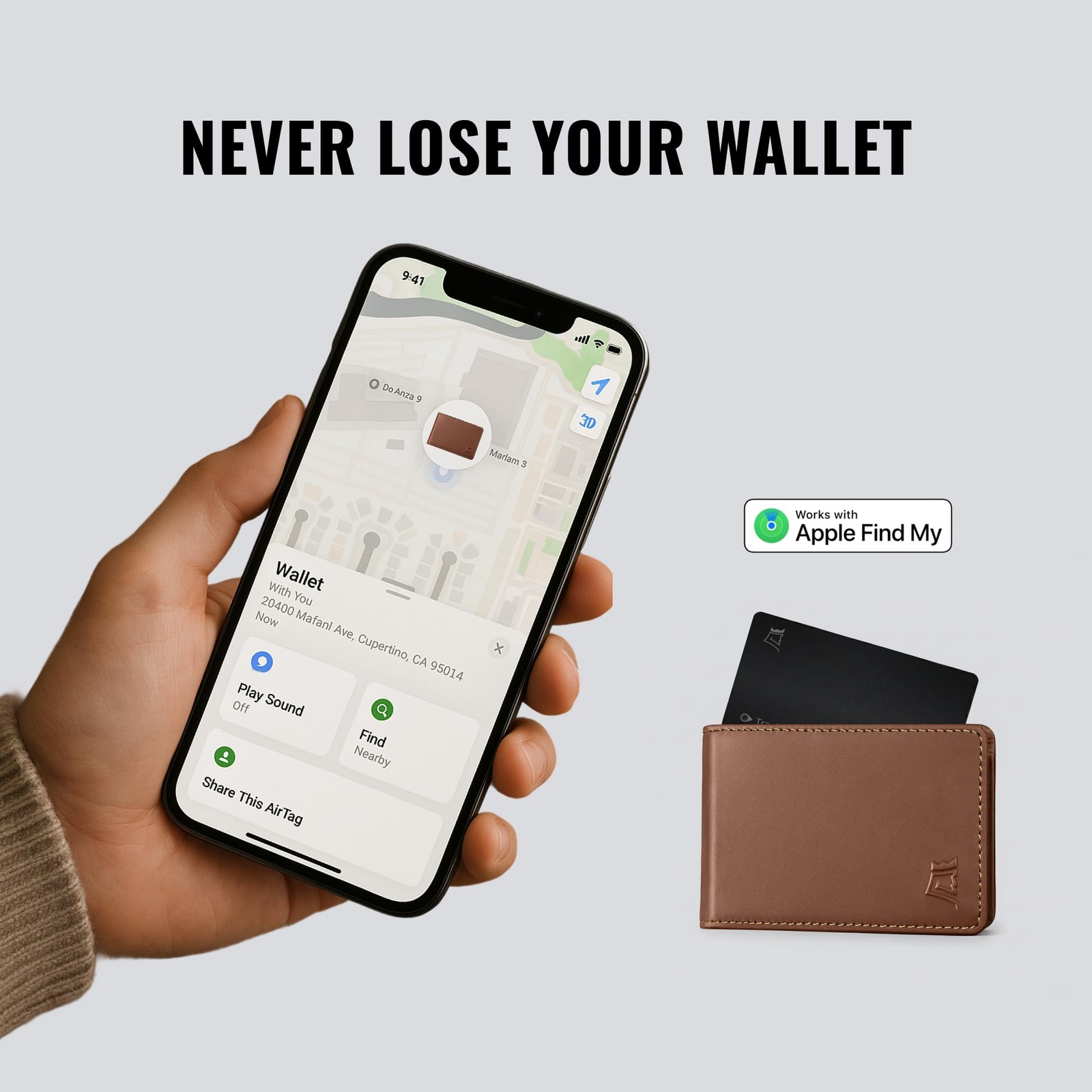 Trackable Tracker Card | Compatible with Apple Find My Compatible App | Ultra...