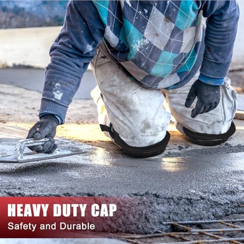 Professional Knee Pads for Work Construction with Heavy Duty Cap Foam Black