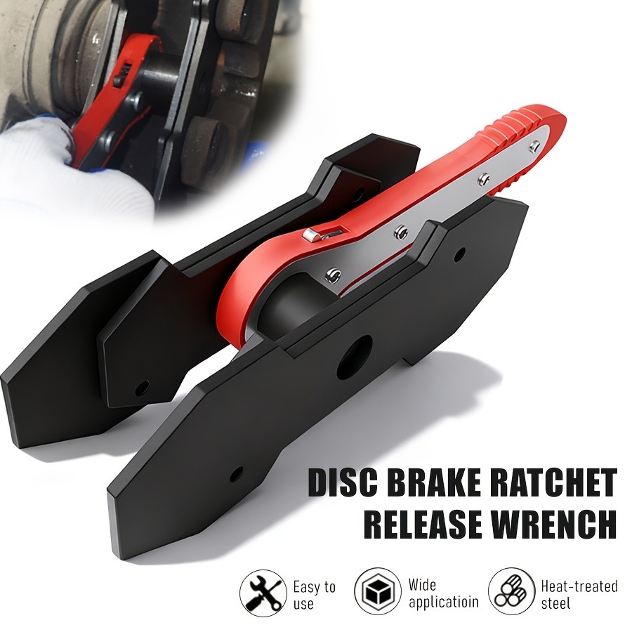 360-degree rotating ratchet brake caliper compression tool
