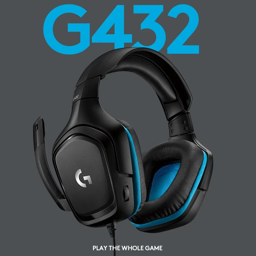 gitech G432 Black/Blue Over the Ear Gaming Headset