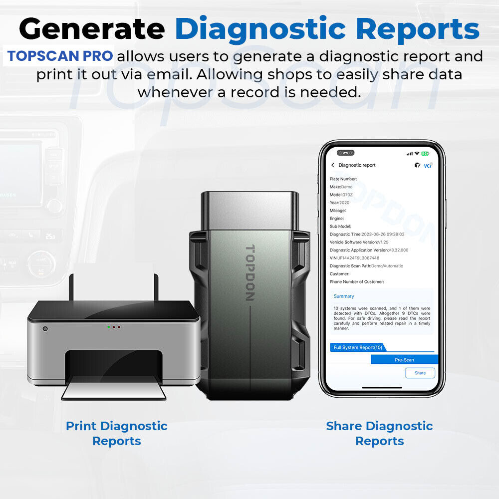 2024new! TOPDON TopScan PRO+ Wireless Key Fob Programming Immobilizer Diagnostic