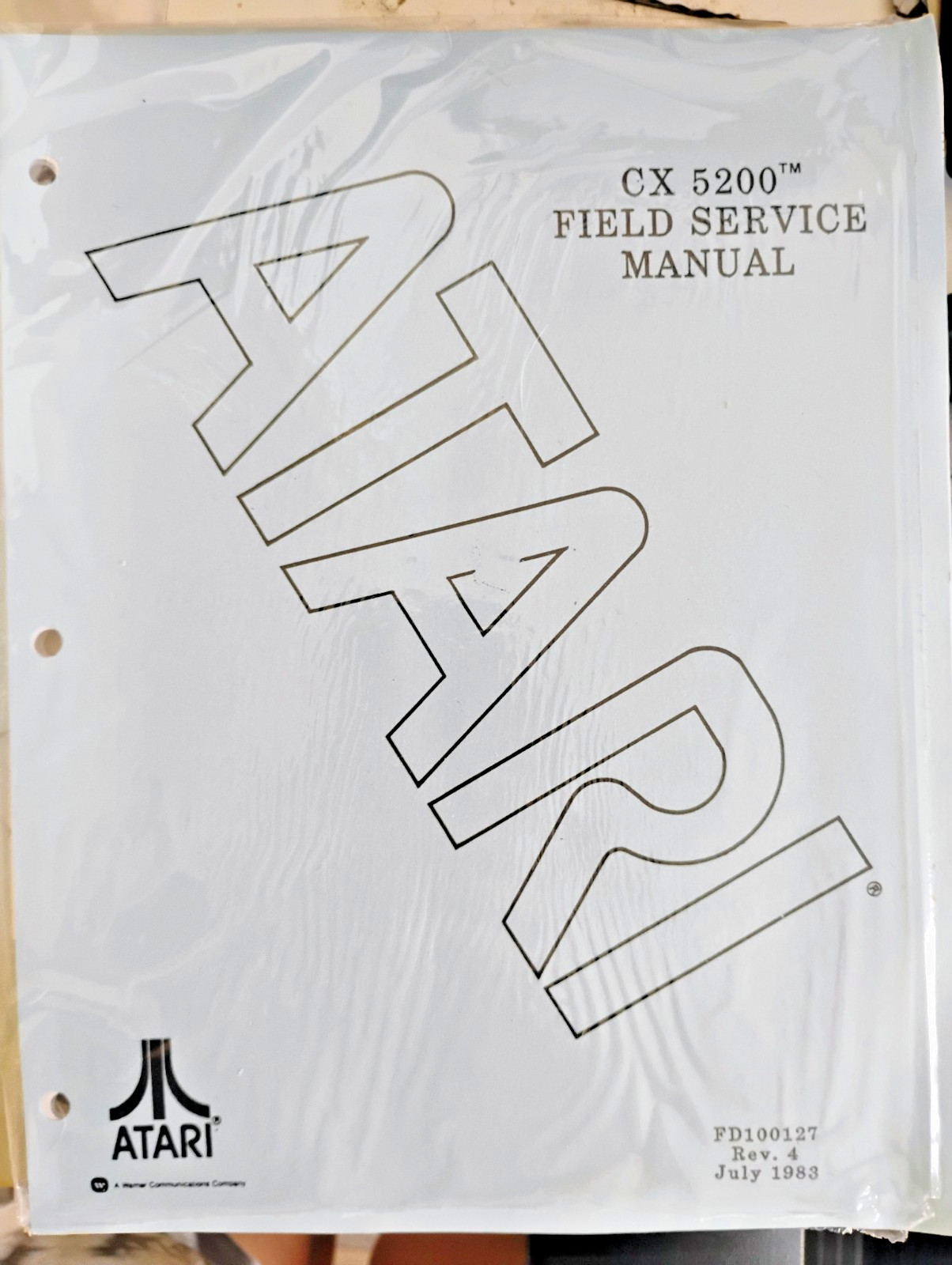 CX5200 Field Service Manual for Game Console; Atari 5200 Console - Manual ONLY