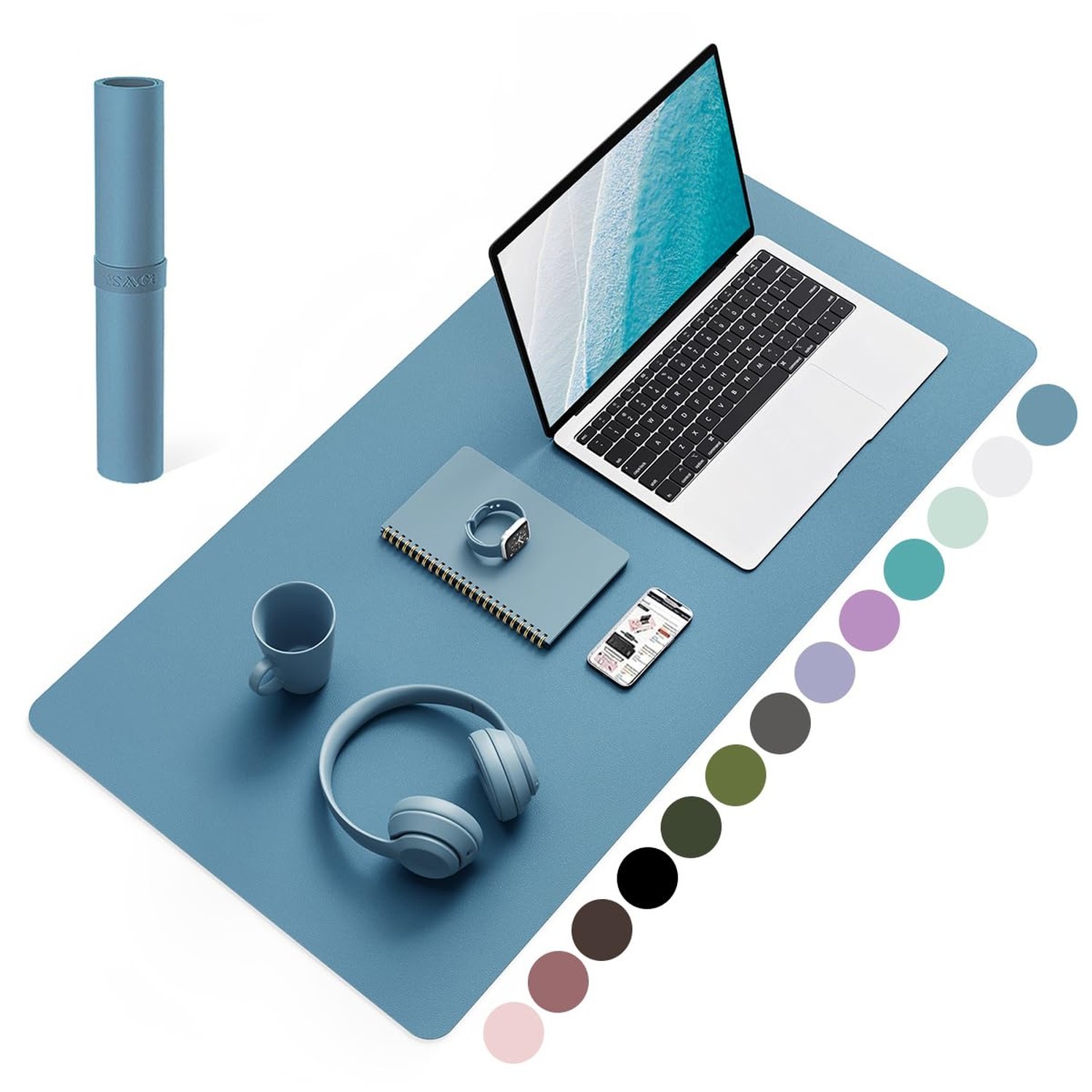 Non-Slip Desk Pad, Waterproof PVC Leather Desk Table Protector, Ultra Thin La...