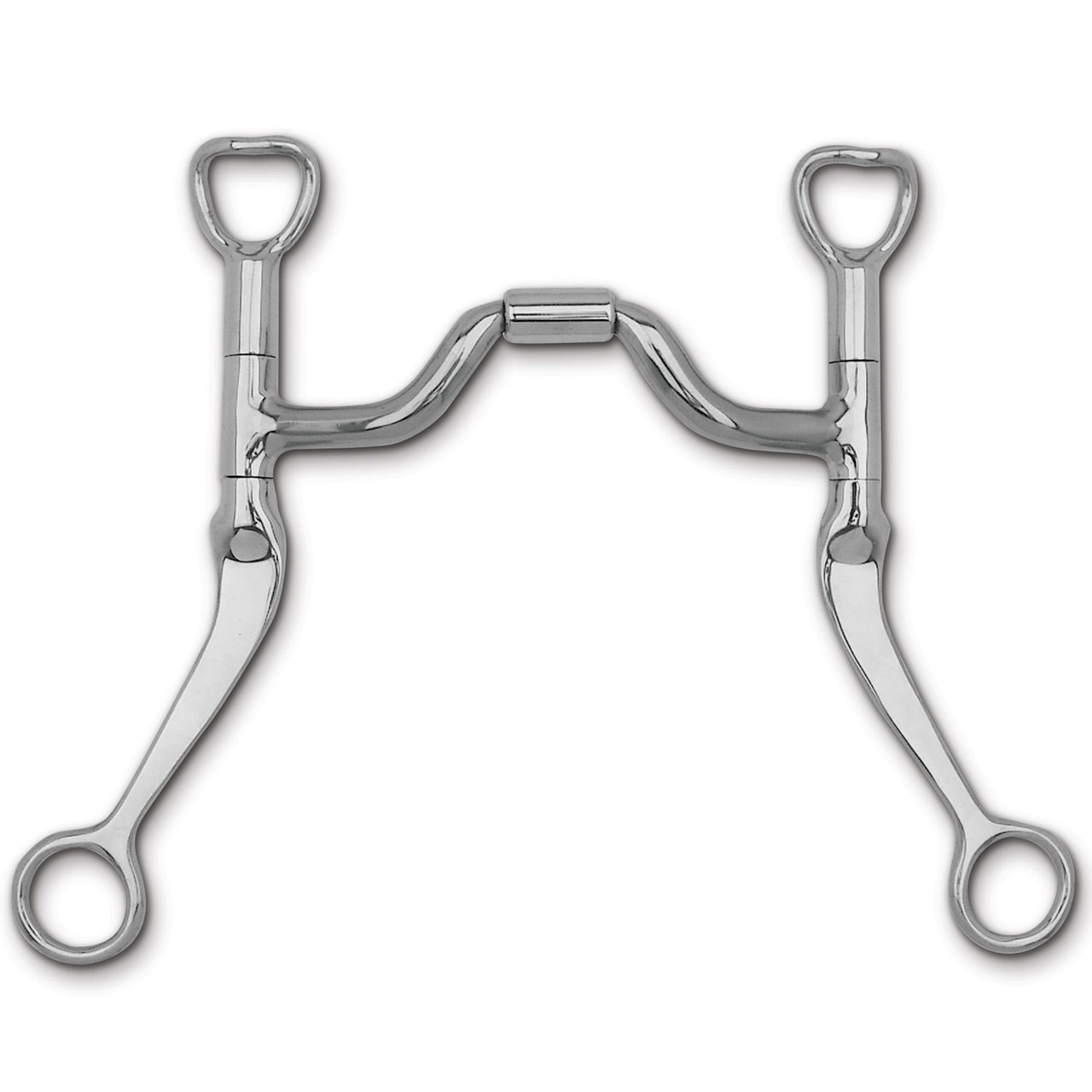 Myler Flat Shank with Medium Wide Ported Barrel MB 33