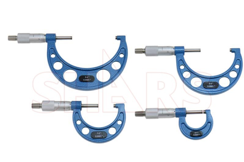 SHARS 0-100mm Solid Metal Frame Micrometer Set NEW L}