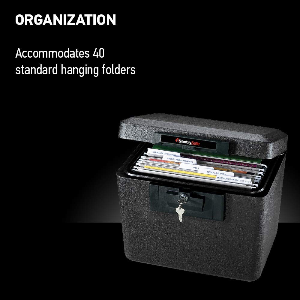 SentrySafe 1170 Fireproof Document Box Key Lock 0.61 Cu Ft Home Office