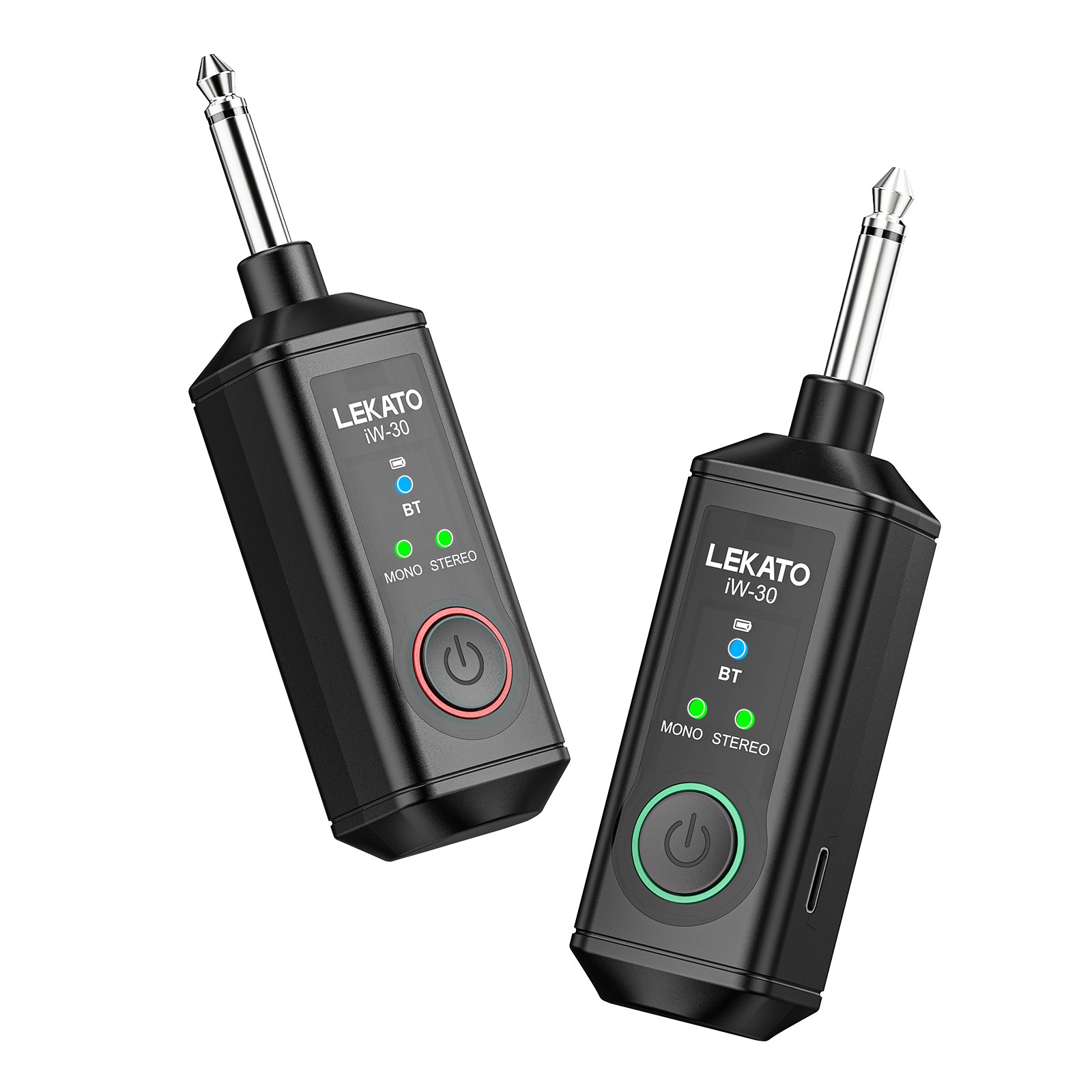LEKATO Dual Bluetooth Receivers with 1/4" TS Plug BT 5.3 Wireless Audio Adapter