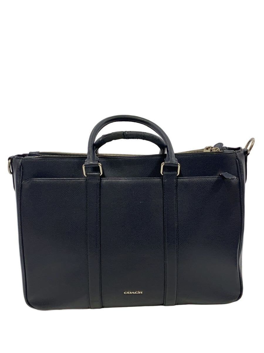 Coach Shoulder Bag Metropolitan 2way Leather NVY Plain Used