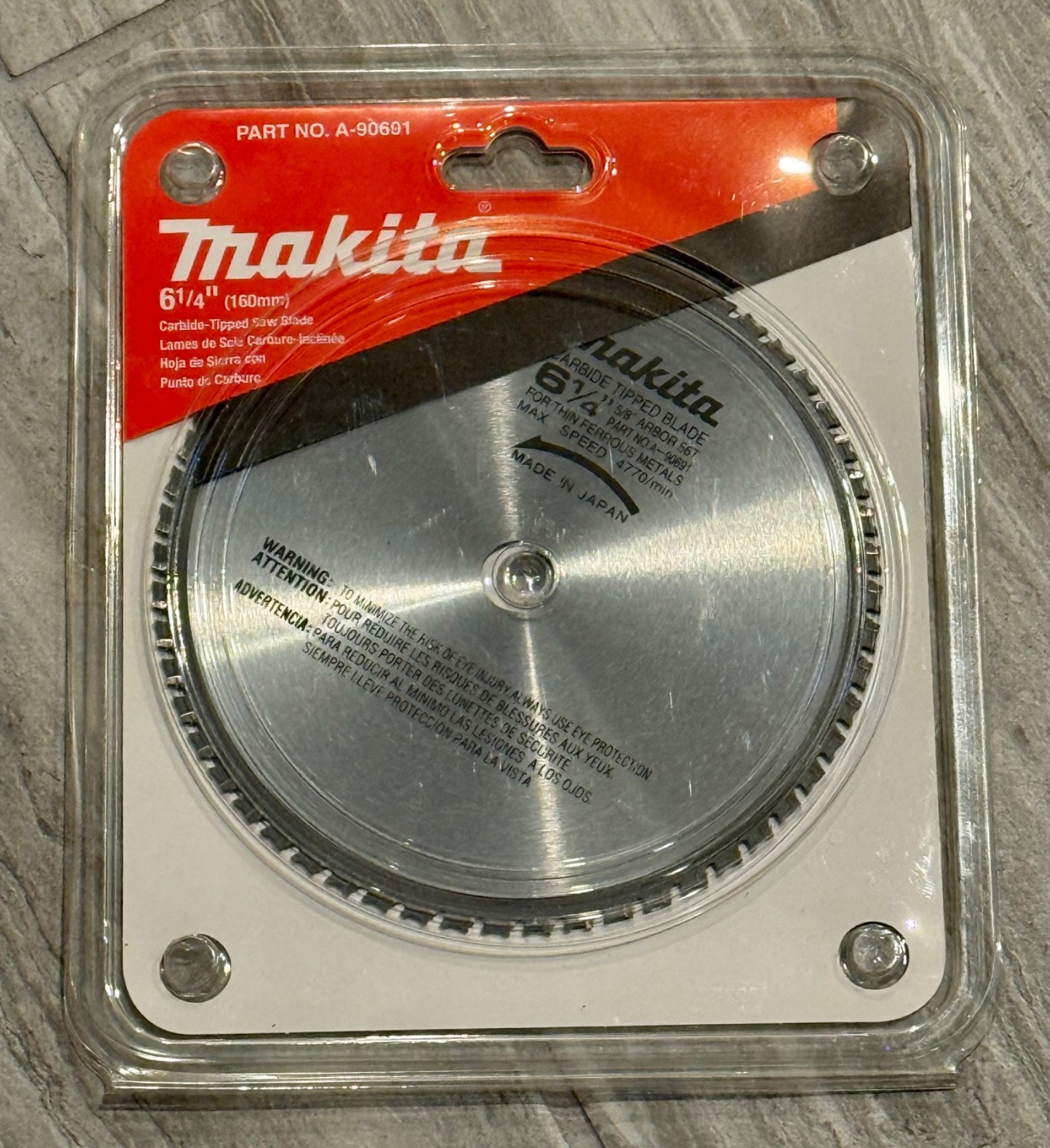 MAKITA**CARBIDE TIPPED BLADE**A-90691**6-1/4" BLADE**56 TEETH**5/8" ARBOR**NEW
