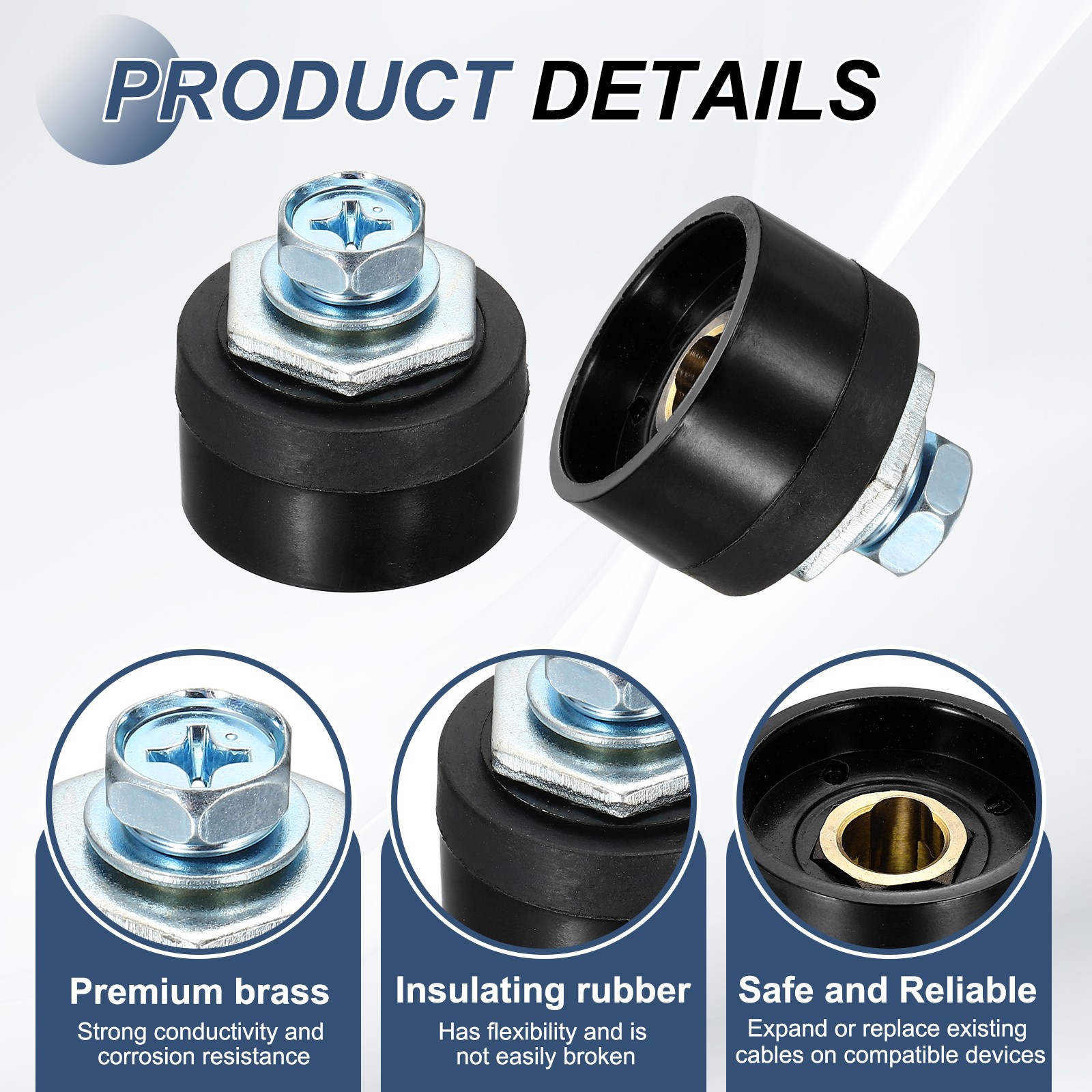 Welding Cables Panel Connector Socket DKJ10-25 Black