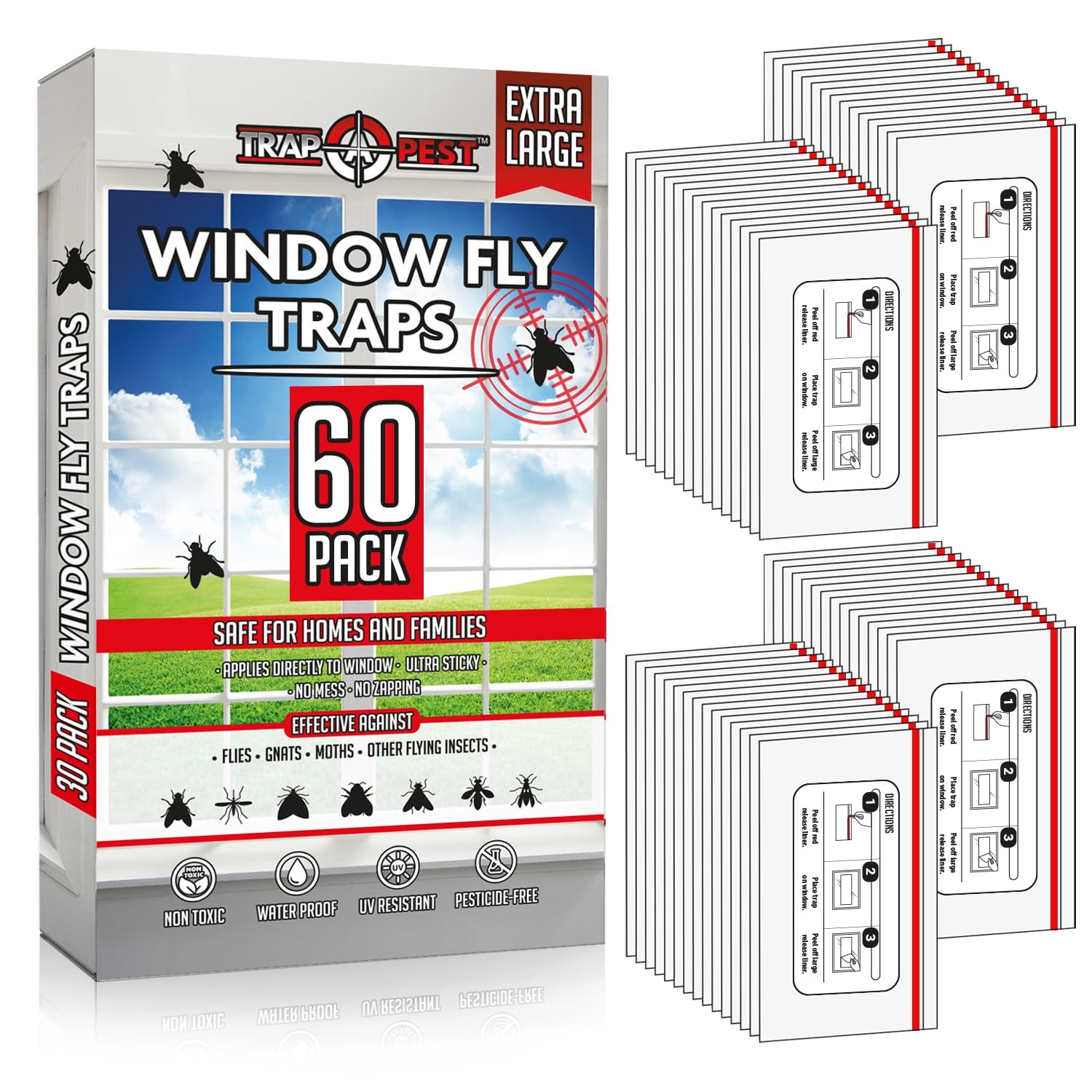 Trap A Pest Window Fly Traps Indoor Clear 60 - Fly Window Traps For Indoors
