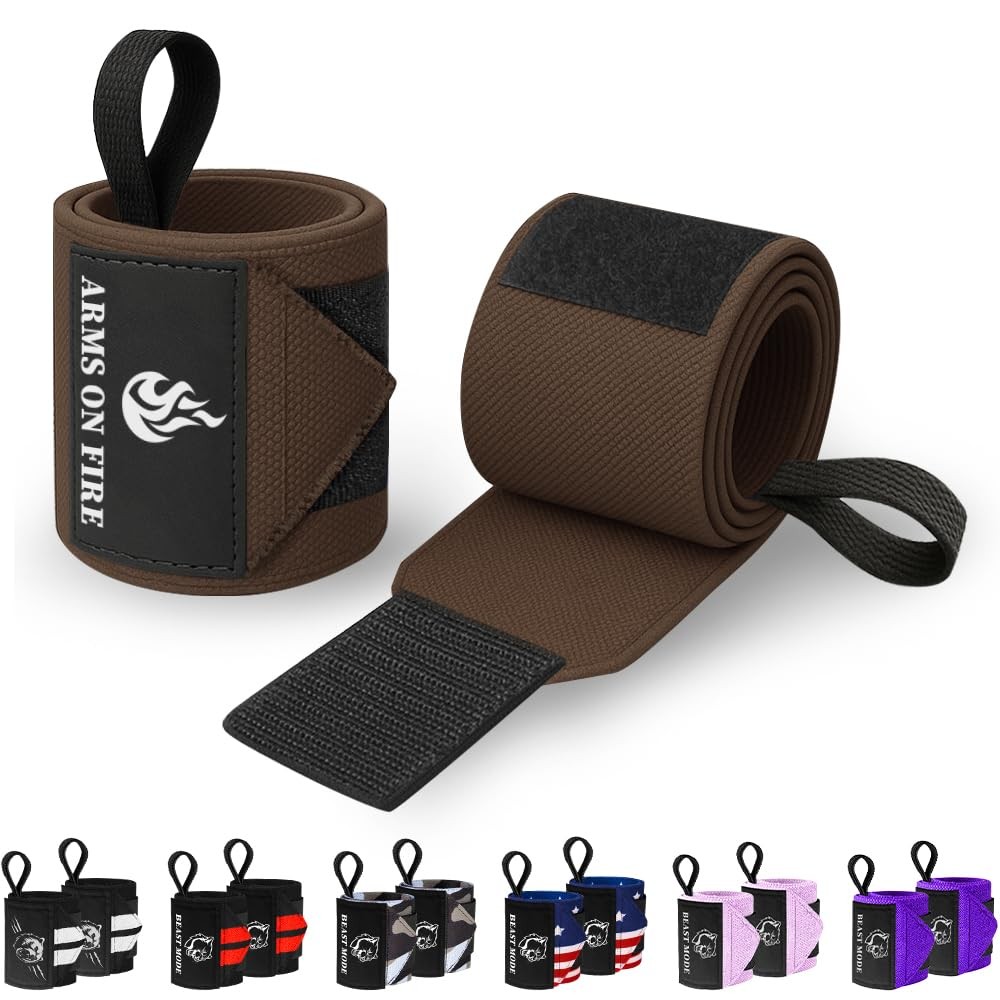 Weightlifting Wrist Wraps with Thumb Loop – HeavyDuty Support for Powerlifting