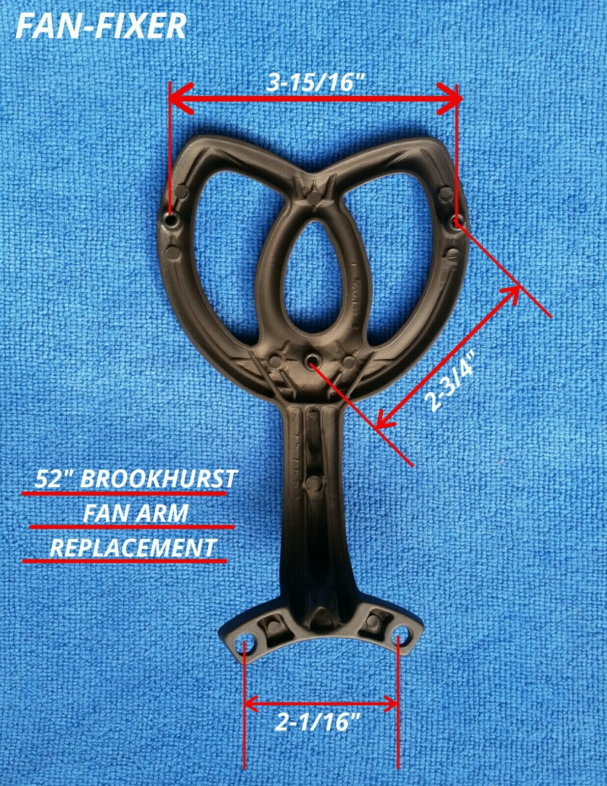 Brookhurst 52" Oil Rubbed Bronze Fan Blade Arm Replacement Bracket YG-268 ORB