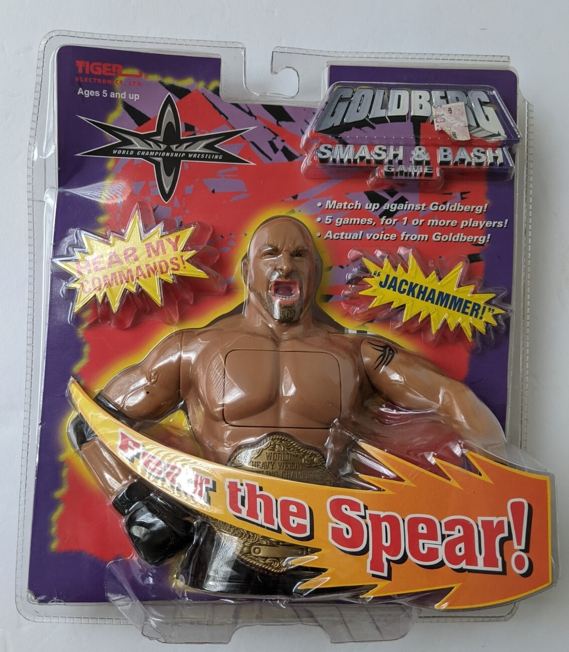 Goldberg Smash & Bash Wrestling Game Fear the Spear WCW Tiger Electronics