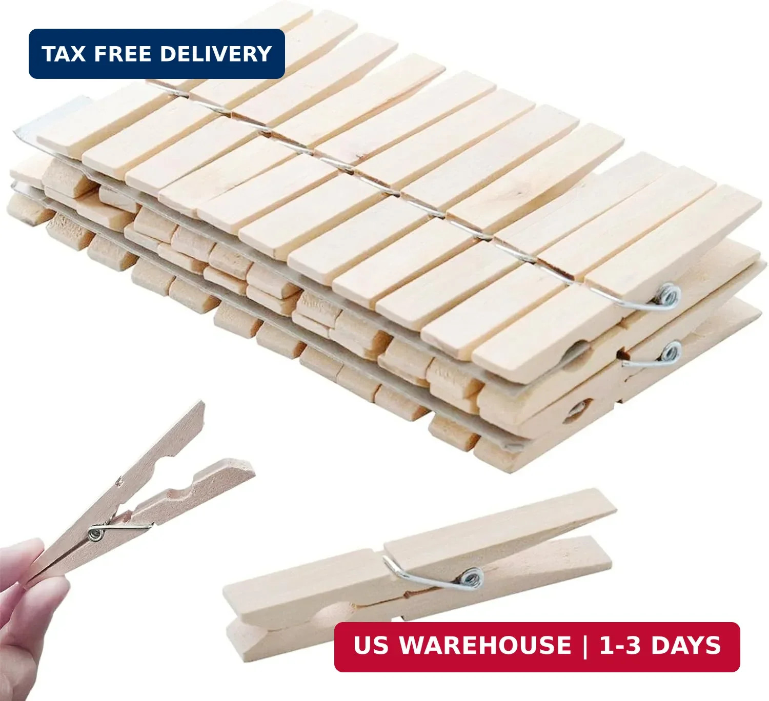 Clothes Pins Wooden Clothespins Wood,Close Pins,3.5in Wood Clothes Pins Heavy Du