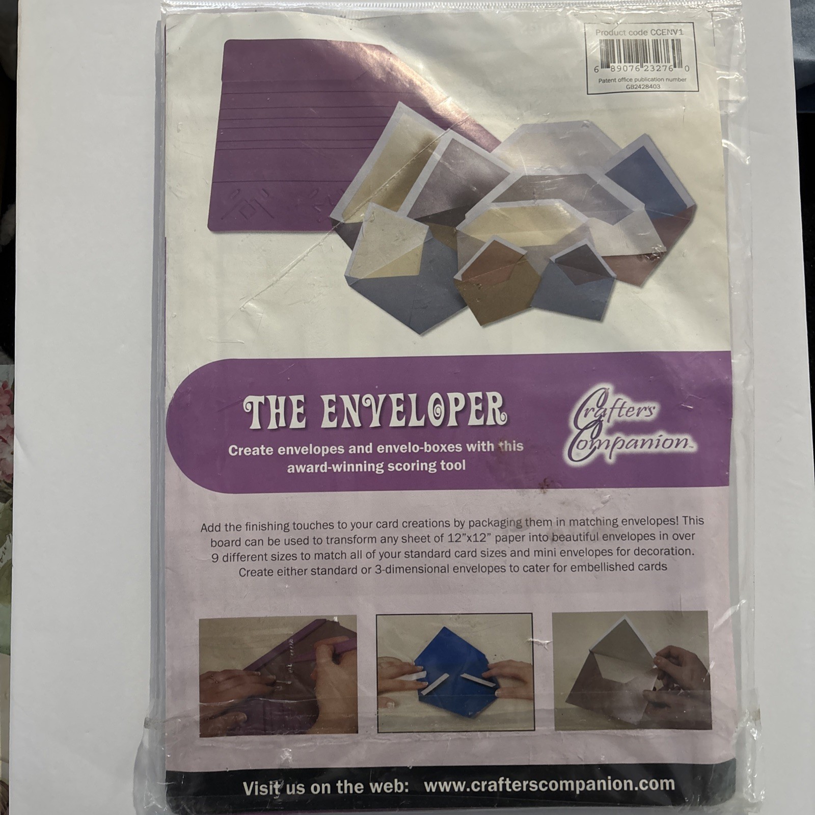 Crafters Companion Enveloper Award Winning Tool Card Craft Scrapbook Paper Arts