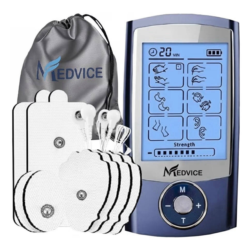 MEDVICE Rechargeable Tens Unit Muscle Natural Pain Relief, 2nd Gen 16 Modes