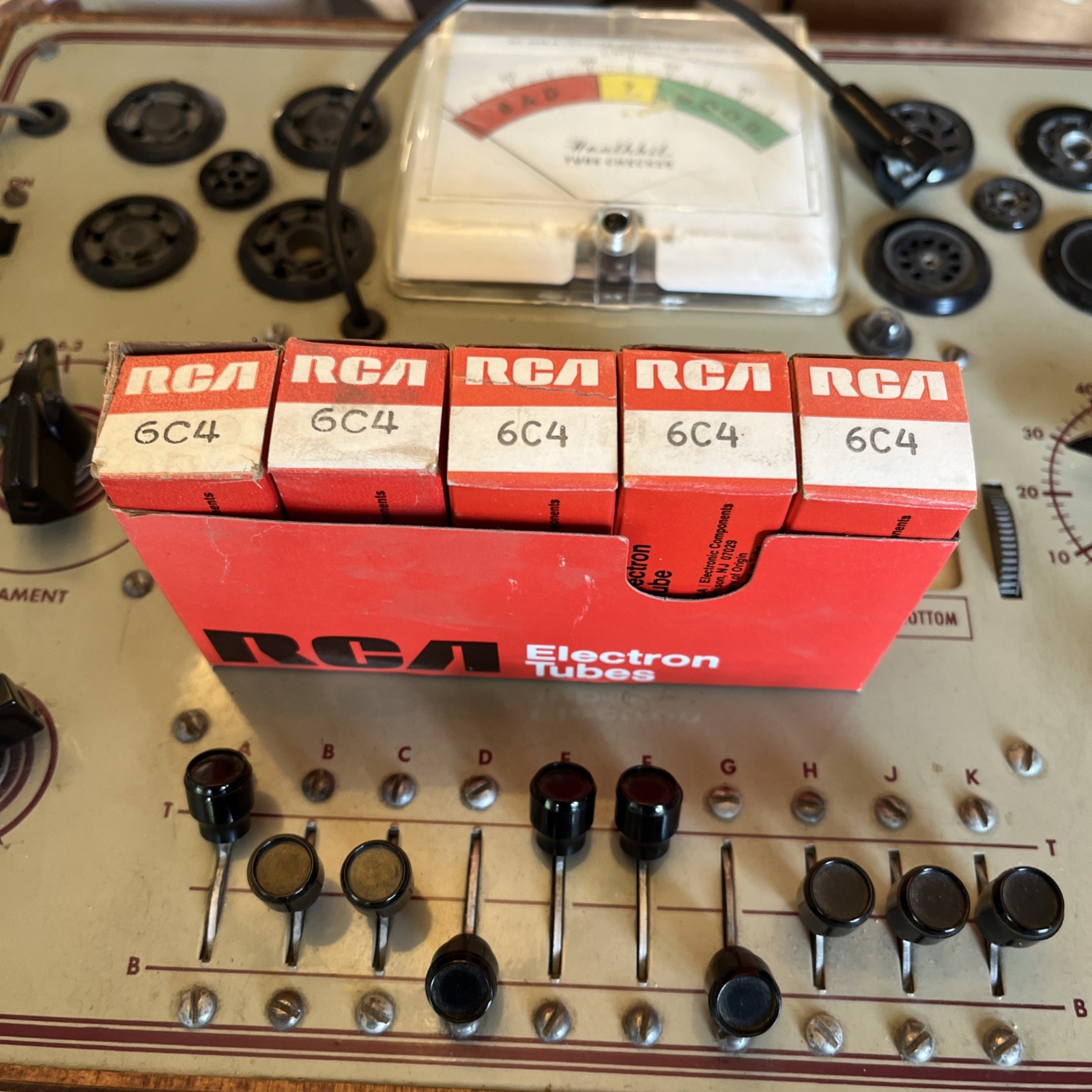NOS NIB RCA 6C4 EC90 CV133 Tested 76% On HealthKit TC-2 Checker Selling Per Tube