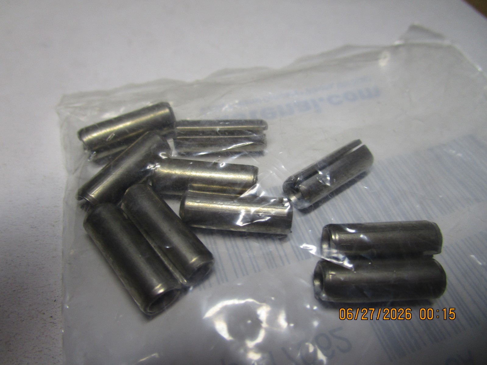 1/4" x 3/4" 420 Stainless Steel Slotted Spring Pin QTY 10