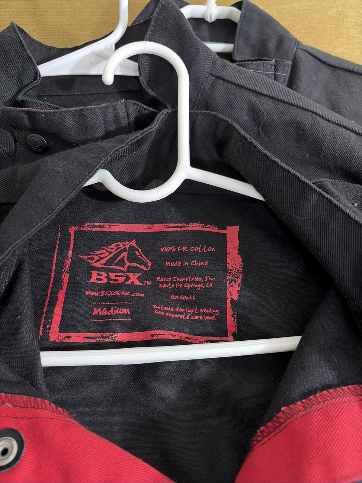 QTY 3 BSX Welding Jacket Size Medium Long Sleeve Black Button Up Flame Resistant