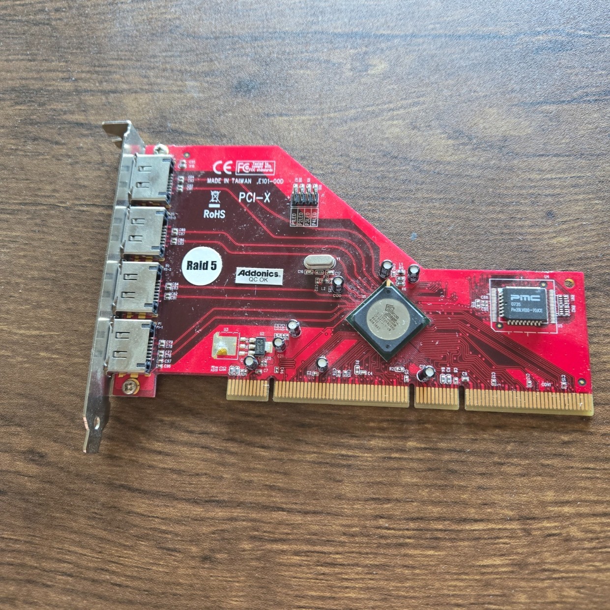 Addonics ADS3GX4R5-E 4-Port eSATA RAID 5 Controller Card PCI-X Untested