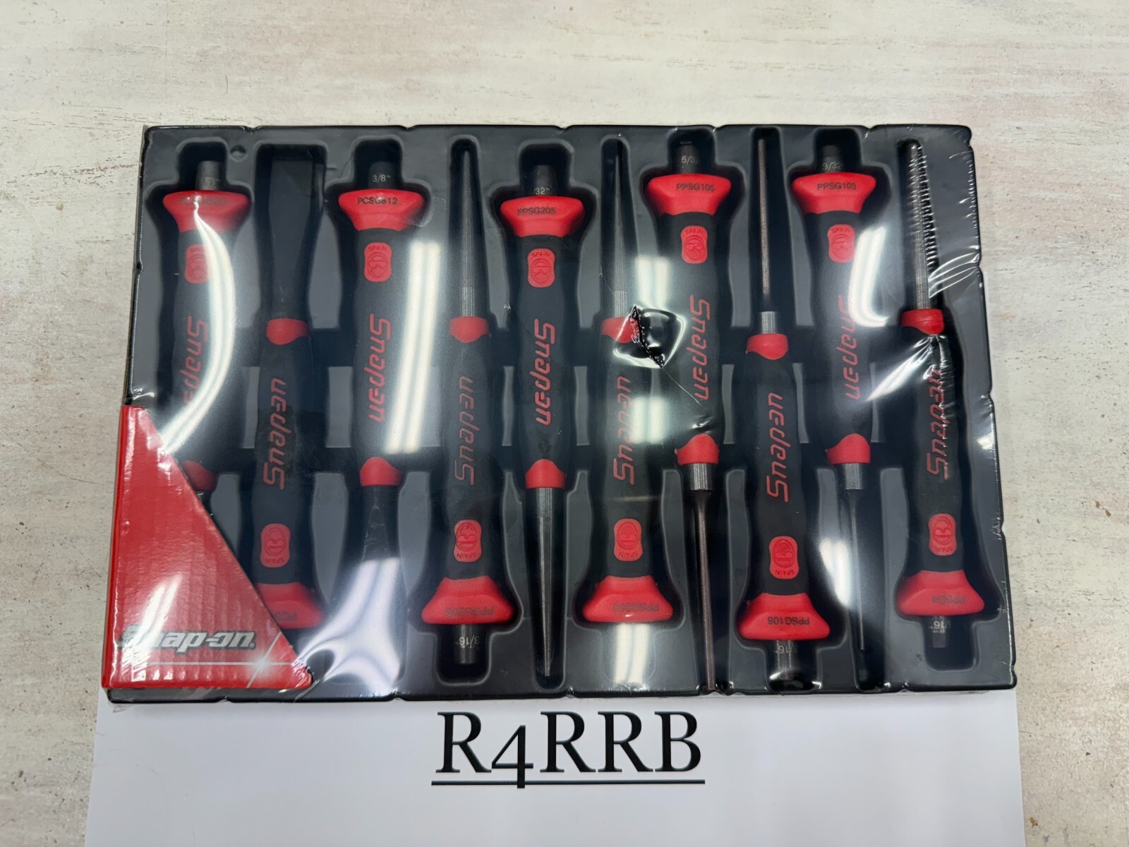 Snap-on Tools NEW RED 10 Piece Soft Grip Punch and Chisel Set PPCSG710R