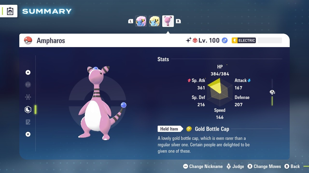 Pokémon Legends: Z-A Shiny Ampharos 6iv ✨Max EV✨ALPHA