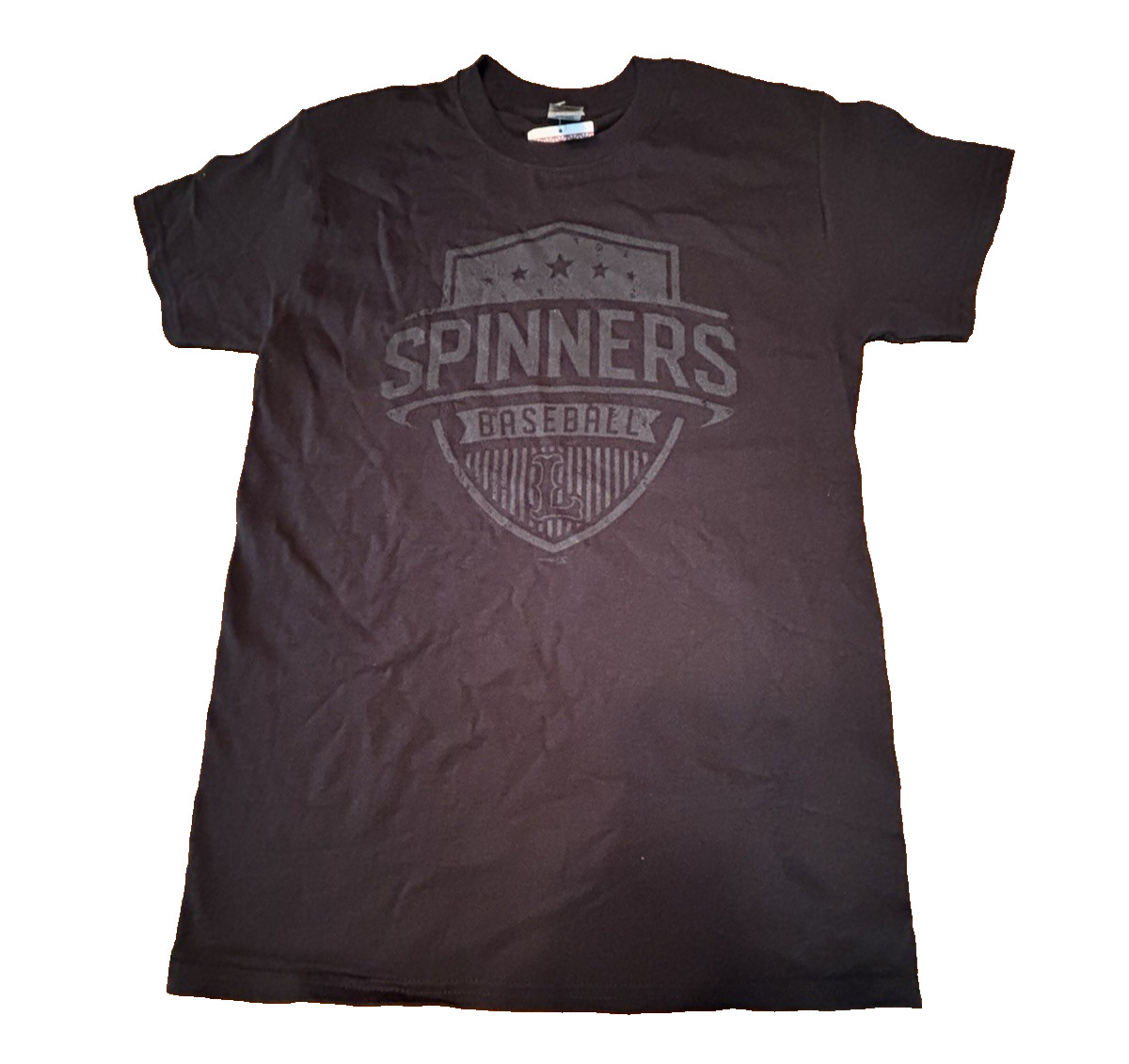 Lowell Spinners Baseball Black Shield t-shirt size Small (025)