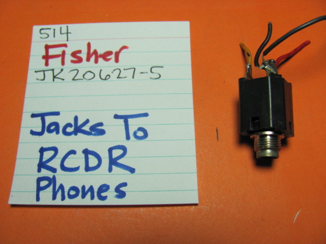 📈FISHER  JK20627-5 JACKS FOR RCDR PHONES 514 QUAD RECEIVER