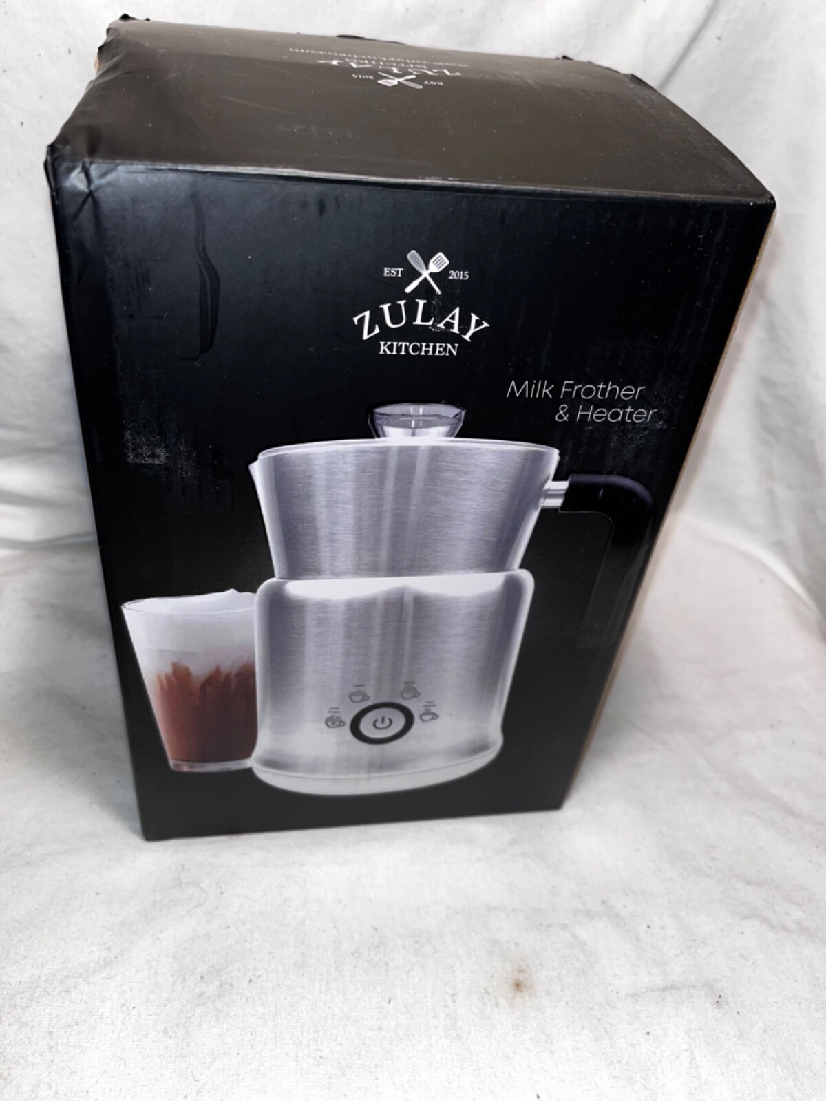 Zulay Kitchen Electric Milk Frother and Heater - Stainless Steel