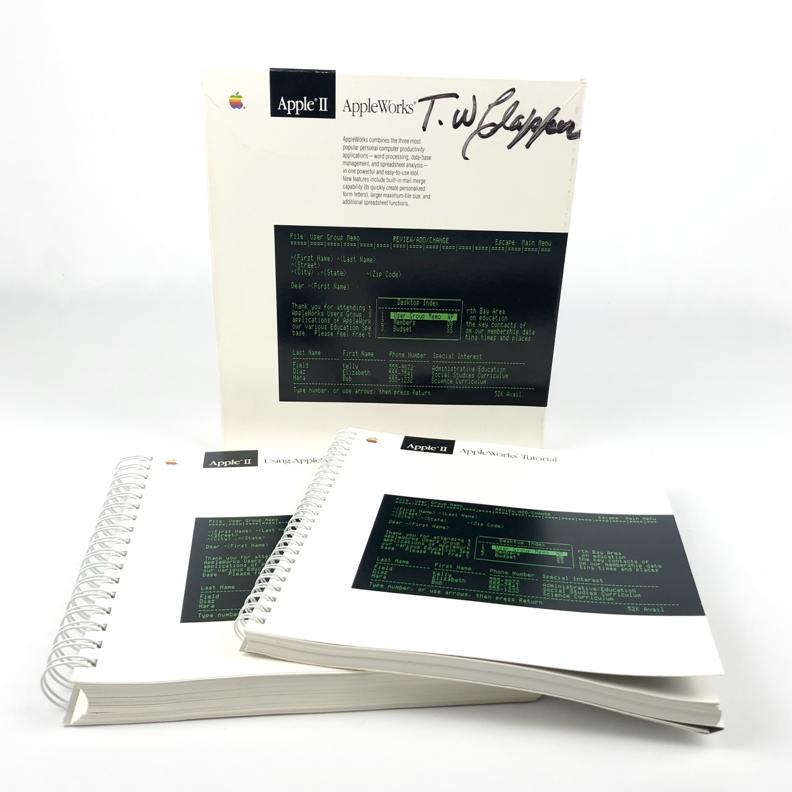 1980s Apple II Appleworks Software & Manuals (Incomplete)