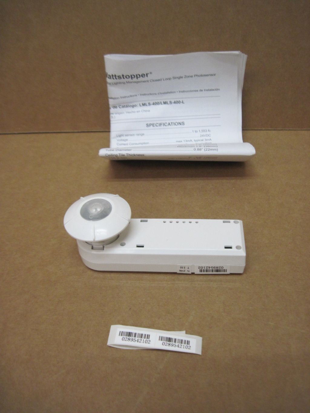WattStopper LMLS-400 Closed Loop Single Zone DLM photosensor