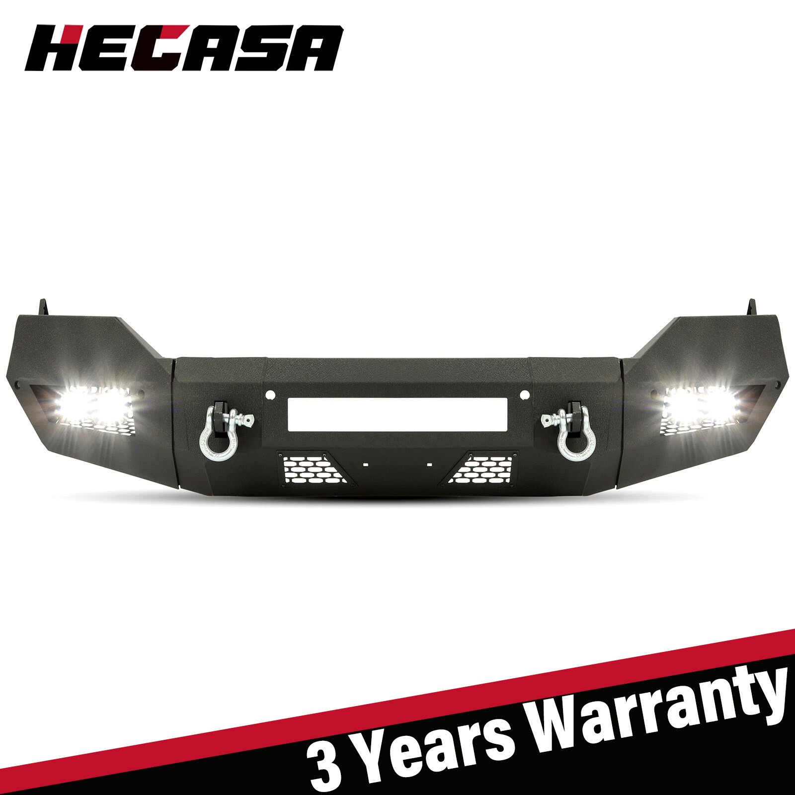 Steel Front Bumper For 2013 2014 2015 16 17 18 19-23 Dodge Ram 1500 w/LED Lights