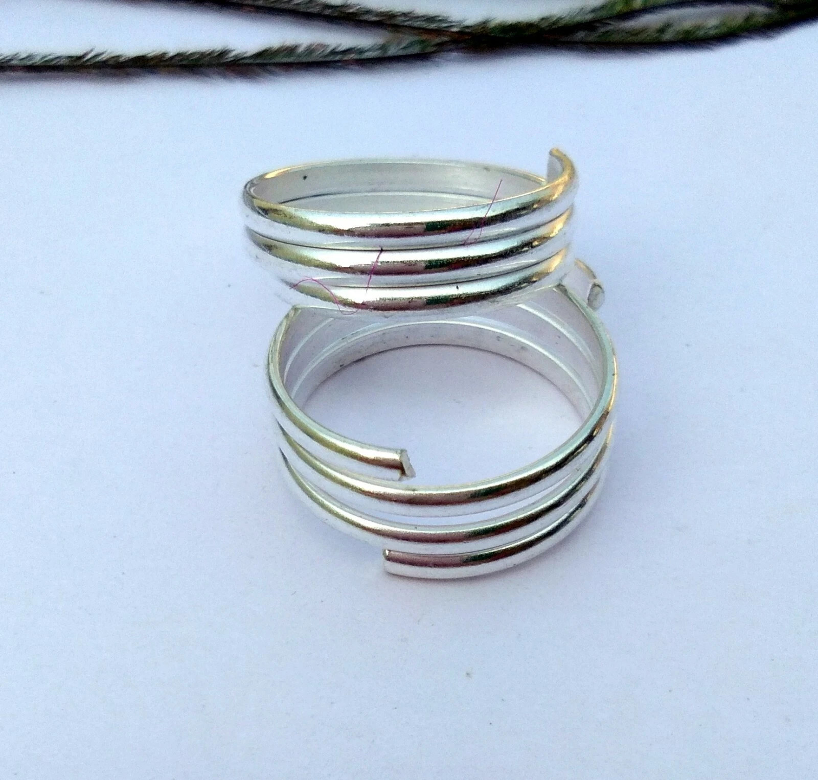 2Pc Indian Bichiya Ethnic Silver Tone Wedding Toe Ring New Bridal Women Jewelry