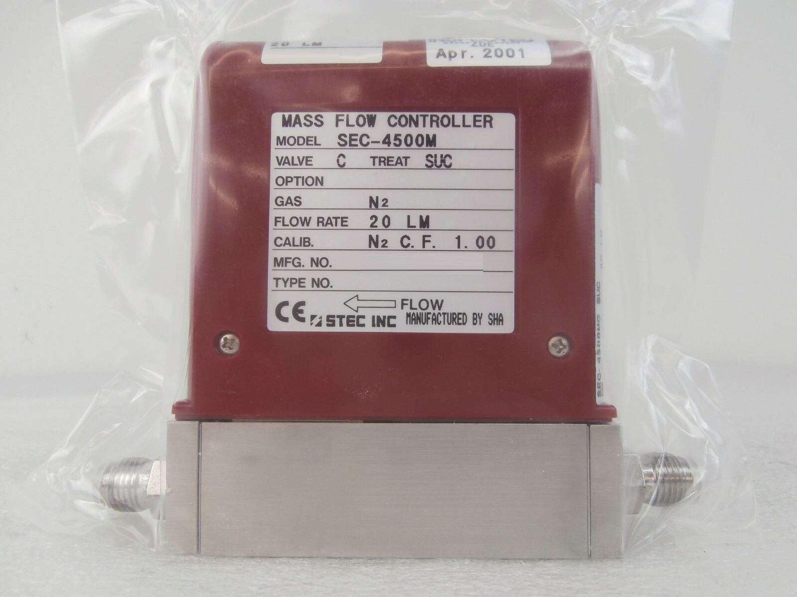 STEC SEC-4500M Mass Flow Controller MFC SEC-4500 20 LM N2 OEM Refurbished